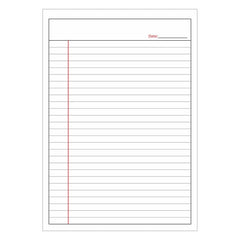 A4 Size, Pads, Writing Notepads, 50 Single Side Ruled & Unruled Sheets Per Pad, Pads, White, 6pcs
