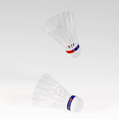 TECHNO Smash 500 Nylon Badminton Shuttlecock , Eva Bottom | White , Pack Of 10