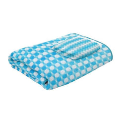 Status Contract Microfiber Bath & Hand Towels 600 Gsm | Soft Coral Fleece Towel With Hook Quick Dry Super Absorbent Stripes Bath Towel For Men & Women (Sky Blue)