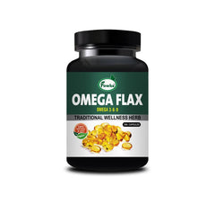Inlazer Omega Flax Fatty Acid Capsules - Flax Seeds Oil - Strong Source Of Immunity Booster Protects Heart & Brain, Flax Seed Oil Capsules 100% Natural | 30 Capsules 50gm 0.1lbs
