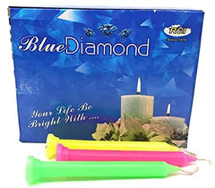 BLUE DIAMOND SMOKELESS COLOURFUL CANDLES 3 PACKS | 15 CANDLES IN ONE PACK