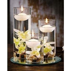 BULK BUY WHITE FLOATING CANDLES SET OF 48 | PERFECT FOR COUPLE DATE NIGHT CANDLE