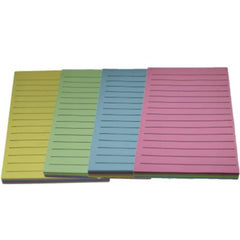 Lined Sticky Notes Pad - 200 Sheets | Pack Of 2, Sticky Note100 Sheet In Each (4 Color In Sheet)