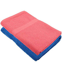 North Field Bath Towel 1000 Gsm | Extra Soft & Absorbent, Durable Bath Towel (Blue & Pink) - Set Of 2