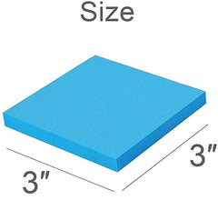 Super Sticky Note 3 X 3 Inches, Pack Of 5 Pads, Multicolor - 400pcs | Great Color Combination Pack
