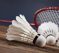 Spocco Tournament Grade Impact Badminton Shuttlecocks Advanced Duck Feather , Speed 76 | White , Pack Of 10