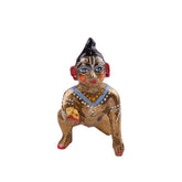 Laddoo Gopal God Idol, Bal Krishna, Kanha Ji Statue, Brass, Multicolor - 11 Cm, For Gifting & Worship, Religious, Home DƩcor, Baby Krishna Idol, Lord Krishna Statue