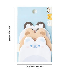 1 Pcs Animal Character Sticky Note Pads Self Stick Notes Notes Study School Accessories 45 Sheets