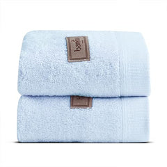 Spread Spain 100% Bamboo Face Towel 360 Gsm | Ultra Soft Absorbent, Quick Dry Towels For Facewash, Gym, Sports, Travel, Suitable For Acne Prone Skin | Pack Of 2 (Sky Blue)