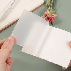 Transparent Sticky Note Sheet - 50 Sheet Count Notepad For Lists & Longer Notes, Pack Of 1 White