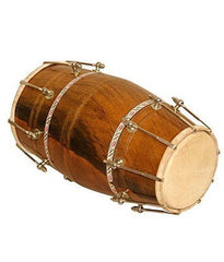 Sheesham Wood Musical Bolt Tunned Dholak With Carry Bag - Brown | Perfectly Symmetric Round Dholak - Dholak For Festival, Wedding, Satsang | Very Easy To Tune
