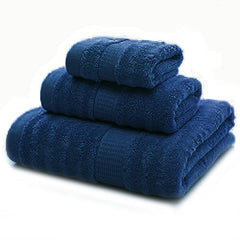 Mush Bamboo Bath Towel 550gsm | Bath Towel For Women & Men Skin Friendly Micro Fibre Bath Towel Set (Navy Blue)