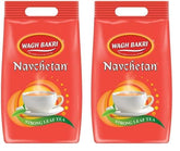 Wagh Bakri Navchetan Danedar Tea - Pack Of 2 X 1 Kg, 35.2 Ounce Each | Rich Color, Strong & Refreshing Taste, Awesome Aroma Chai Patti - Preservatives Free, Artificial Flavor Free | Caffeine Free