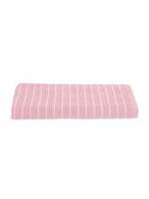 Welspun 100% Cotton Large 250 Gsm Dobby Solid 2-In-1 Bath Towel (Parfait Pink)