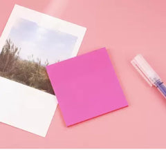 Sticky Notes Pastel Sticky Note Clear Self - Sticky Annotation, Waterproof | Pack Of 3, Pink