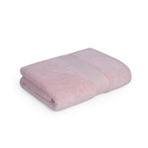 Feather & Spun Organic Cotton Bath Towel 650 Gsm | Lavender Fragrance Gots Certified Anti Microbial Fade Resistant Double Needle Stitch Towel (Velvet Rose)