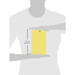 To Do List, Writing Pad, Ruled 10.5x8.5 Blue, Pack Of 6 & 5 X 8 Yellow, Pack Of 12, 50 -Sheet