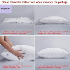 Microfiber Extra Soft White Pillows | Pillows For Sleeping White - Pack Of 2, Size - 16 X 24 Inches | Durable Construction For Long-Lasting Use - Premium Sleeping Pillow