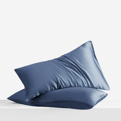 Plain Elastic Fitted King Size Bedsheet With 2 Pillow Cover - 108 X 108 Inches, Indigo | 400 Thread Count Silky Soft | Naturally Soft, Breathable, & Skin-Friendly