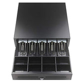 Electronic & Manual Metal Cash Drawer For Point Of Sale (Pos) System With Coin Tray, Colour - Black, Material - Alloy Steel