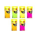 Neon Multicolor Sticky Notes | 3"x2" Self Adhesive Notes, 100 Sheets Each (Pack Of 6)