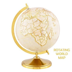 Globe World 10 Inch Dia With Sturdy Gold Stand For Gifting, Home Decor, Office Table, Study Table, Special Occasions & Geography Learning For Boys & Girls, Pack Of 1