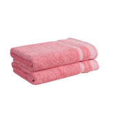 Mafatlal Premium Cotton Bath Towel 1100 Gsm | Quick Dry, Durable Long Size Towel- Pack Of 2 (Pink)