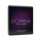 Domina Female Condom With Soft Inner Sponge, No Artificial Made With Natural Rubber Latex Pack Of 2