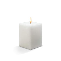 WHITE SQUARE CANDLE 4 INCH PACK OF 5 | PERFECT FOR WEDDDING CANDLE DECOR