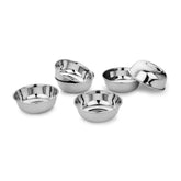 Stainless Steel Shagun High Grade Dessert Bowls Set Of 6 Pieces, Silver - 200ml Each | Easy To Clean & Dishwasher Safe