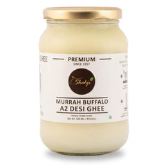 Pure Murrah Buffalo A2 Desi Ghee By Shahji | High In Protein Fiber & Nutrients Healthy Desi Ghee For Bakes Cookies | (500ml) 16.9 Ounce | Jar Pack