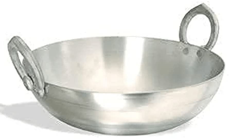 Silver Aluminium Kadhai, 6 Liters - Premium Range Of Aluminum Kadhai Deep Kadai | Non Induction Kadai, Non Stick Kadai, Deep Cooking Silver Aluminium Kadhai, 6 Liters - Premium Range Of Aluminum Kadhai Deep Kadai | Non Induction Kadai, Non Stick Kadai, Deep Cooking