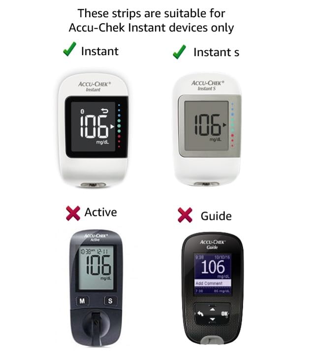 Accu-Chek Instant Blood Glucose Test Strips - 50 Strips, Multicolor | Quick Testing, Self Test, Instant Result Accu-Chek Instant Blood Glucose Test Strips - 50 Strips, Multicolor | Quick Testing, Self Test, Instant Result