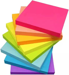 Single Color Sticky Notes – 50 Sheets | Residue-free Memo Pads | For Study & Office Use (Pack-1)