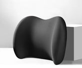 Memory Foam Lumbar Support Pillow For Driving, Ergonomic Car Seat Backrest Cushion, Black - 41 X 28 X 12 Cm | For Office & Home - Removable Cover, Zipper Design, Soft, Skin-Friendly