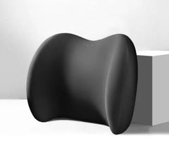 Memory Foam Lumbar Support Pillow For Driving, Ergonomic Car Seat Backrest Cushion, Black - 41 X 28 X 12 Cm | For Office & Home - Removable Cover, Zipper Design, Soft, Skin-Friendly