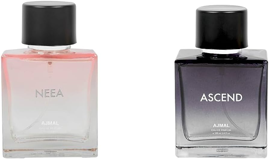 Ajmal Set Of Long Lasting Ascend & Neea Eau De Parfum 50ml 1.7 Fl.oz. Each Pack Of 2 | For Men & Women Ajmal Set Of Long Lasting Ascend & Neea Eau De Parfum 50ml 1.7 Fl.oz. Each Pack Of 2 | For Men & Women