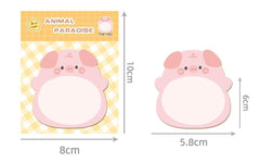 Animal Shape Sticky Note Pads Self-Stick Notes School Accessories For Kids (Multicolor Pack Of 4)