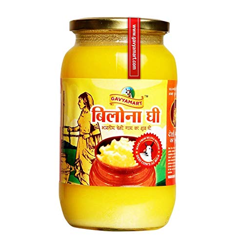 Pure Organic Bilona Ghee By Gavyamart | Rich In Healthy Fat Nutrients Desi Cow Ghee Perfect For Baking & Frying | (500ml) 16.9 Ounce | Jar Pack