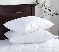 Microfiber Extra Soft White Pillows | Pillows For Sleeping White - Pack Of 2, Size - 16 X 24 Inches | Durable Construction For Long-Lasting Use - Premium Sleeping Pillow