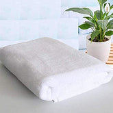 Vordvigo 100% Cotton Large Full Size Bath Towels 400 Gsm | Super Soft Absorbent Antibacterial Hotel & Spa Bath Towel (White) - 1 Piece