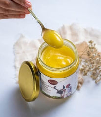 Organic Desi Kankrej A2 Pure Cow Ghee By Kudej | High In Vitamins A, D & Healthy Bilona Method Desi Ghee For Halwa | (250ml) 8.4 Ounce | Jar Pack