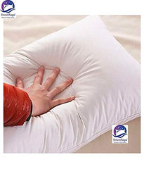 Microfiber Filled Bed Pillow, Comfortable Sleep, White, Standard Size - 16 X 24 Inch | Neck Support, Anti Dust Mite, Antibacterial | Rectangle Shape, Pillow For Sleeping - Set Of 4