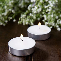 WAX TEALIGHT CANDLES SET OF 50 | 3 HOURS BURNING TIME FOR ALL FESTIVAL CANDLES