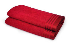 Bezzilish Home Extra Large Egyptian Cotton Bath Towel 600 Gsm | Soft Fabrics For Men & Women (Red)
