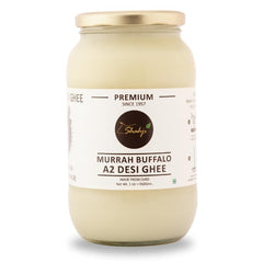 Pure Murrah Buffalo A2 Desi Ghee By Shahji | High In Protein Fiber & Nutrients Healthy Desi Ghee For Improves Digestion | (1 Litr) 33.8 Ounce | Jar Pack