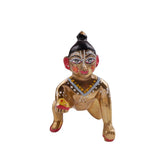 Laddoo Gopal God Idol, Bal Krishna, Kanha Ji Statue, Brass, Multicolor - 9 Cm, For Gifting & Worship, Religious, Home Décor, Baby Krishna Idol, Lord Krishna Statue