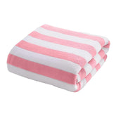Pure Microfiber Bath Towel 500 Gsm | Absorbent Super Soft & Comfortable Quick Drying Towel (Pink & White)