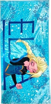 Athom Living Kids Soft Cotton Cartoons Digital Printed Bath Towel 300 Gsm (Elsa)