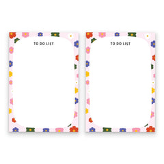 To Do List Notepad, Daily Writing Pads Trendy & Stylish Doodling Pads (Floral) 50 Sheets